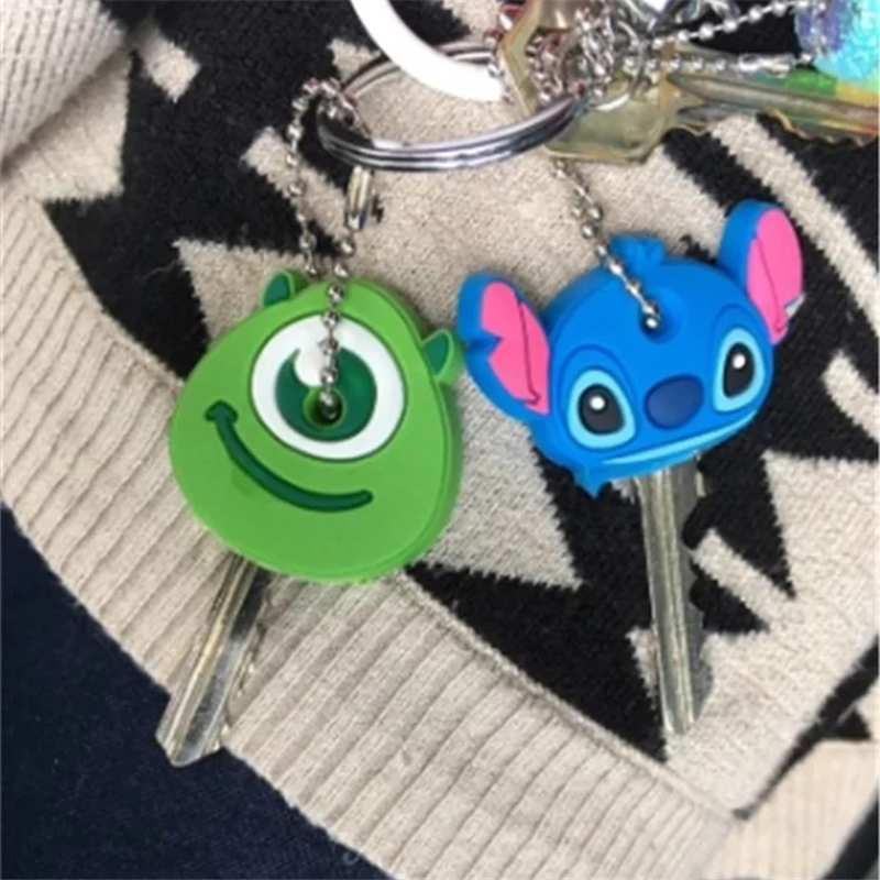 New cartoon Models Avenger Minnie Key Chains Spider Iron Man Cat Key Cover Caps Car Keychain Key Ring Holder Women keychain. 
