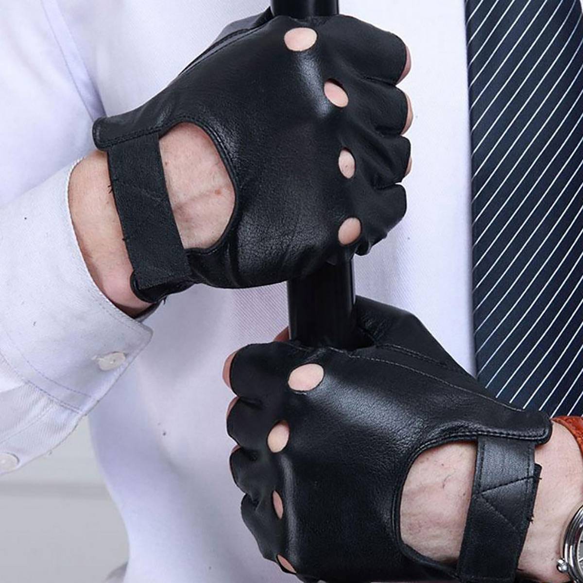 faux leather driving gloves