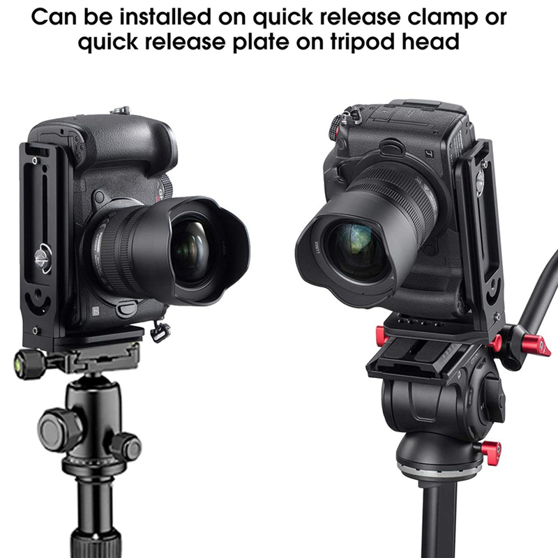 3X DSLR Camera L Bracket Vertical Horizontal Switching Tripod Quick Release Plate for. 