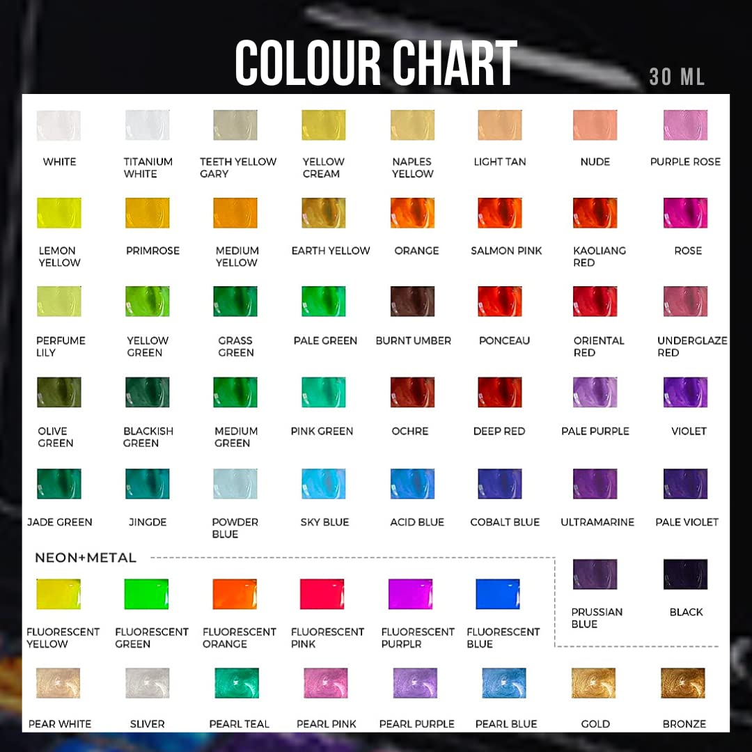 HIMI Gouache Paint Set, 56 Colors x 30ml Include 8 Metallic and 6 Neon Colors, Unique Jelly Cup Design in a Carrying Case Perfect for Artists, Students, Gouache Opaque Watercolor Painting. 