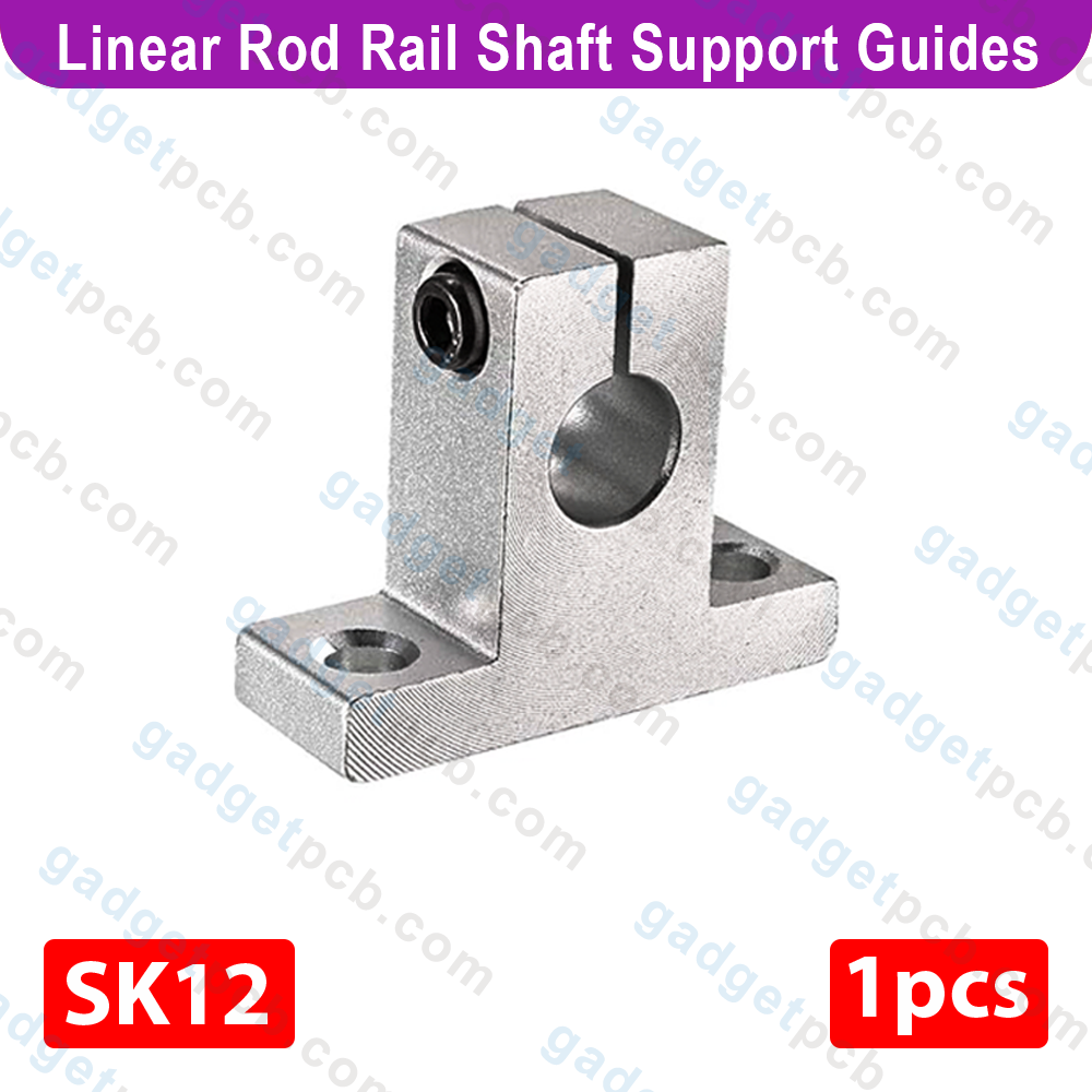 SK12 Linear Rod Rail Shaft Support Linear Motion Guides 12mm Bore for SK12 Shaft Support SK12 Linear Motion Slide Rail Guide Blocks 12mm Hole Shaft Table CNC SK12 Bracket for CNC 3D Printer Parts. 