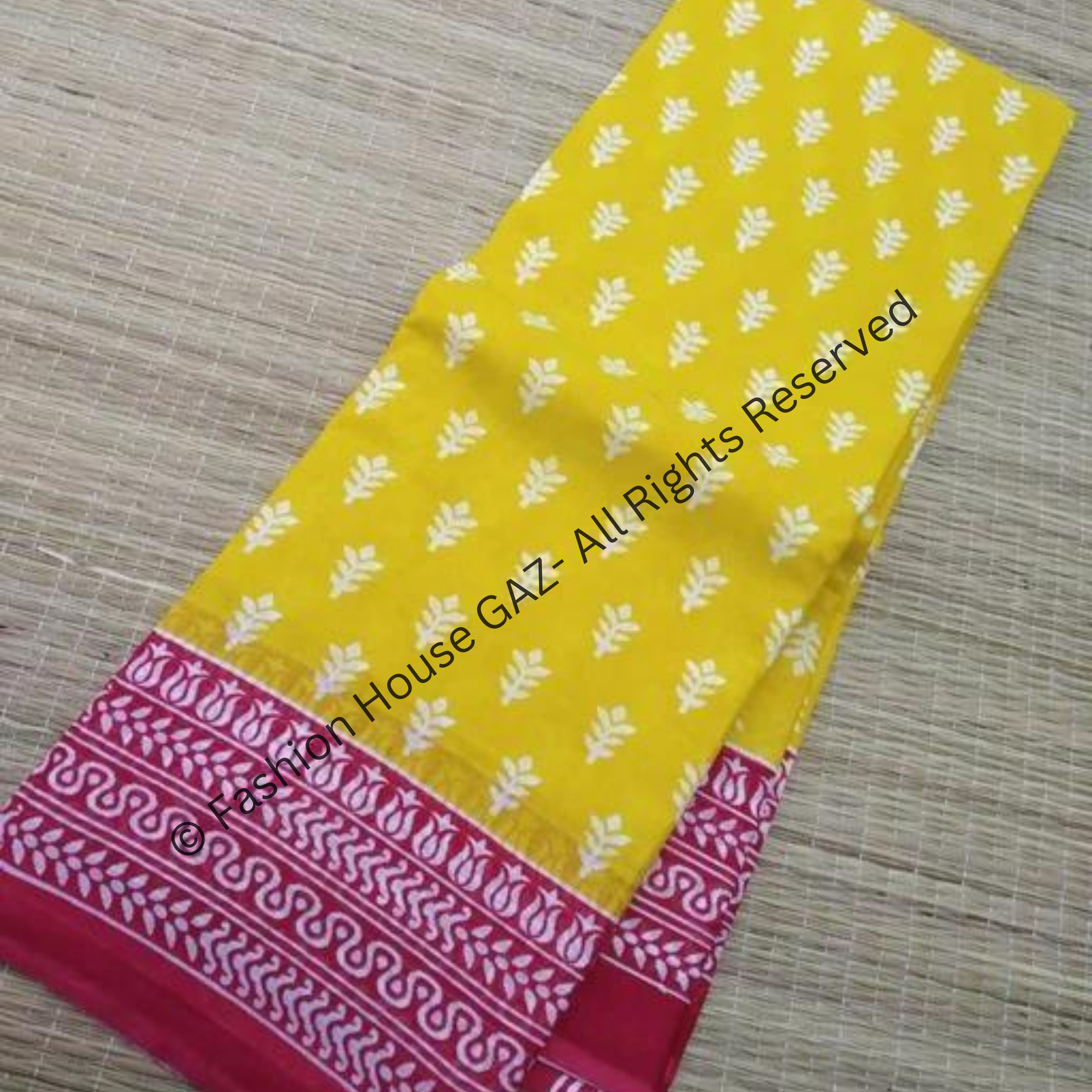 Printed Mulmul Cotton Sarees Without blouse.