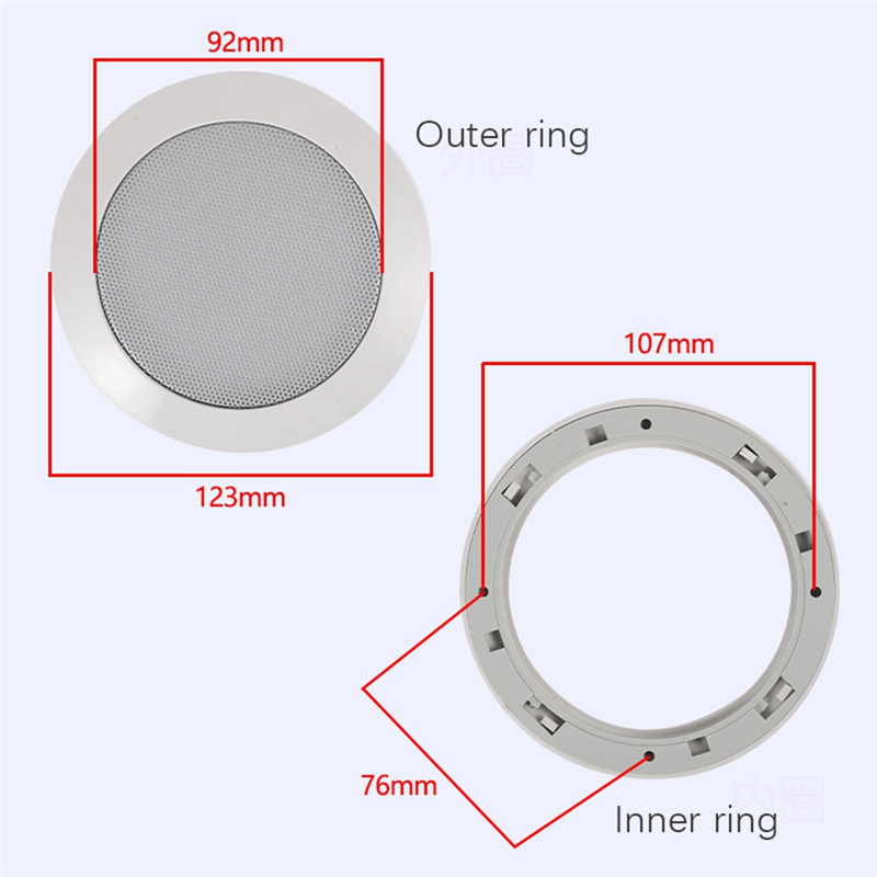 2X Ceiling Speaker Grille, 4-Inch Ceiling Embedded Audio Speaker Grille(Silver). 