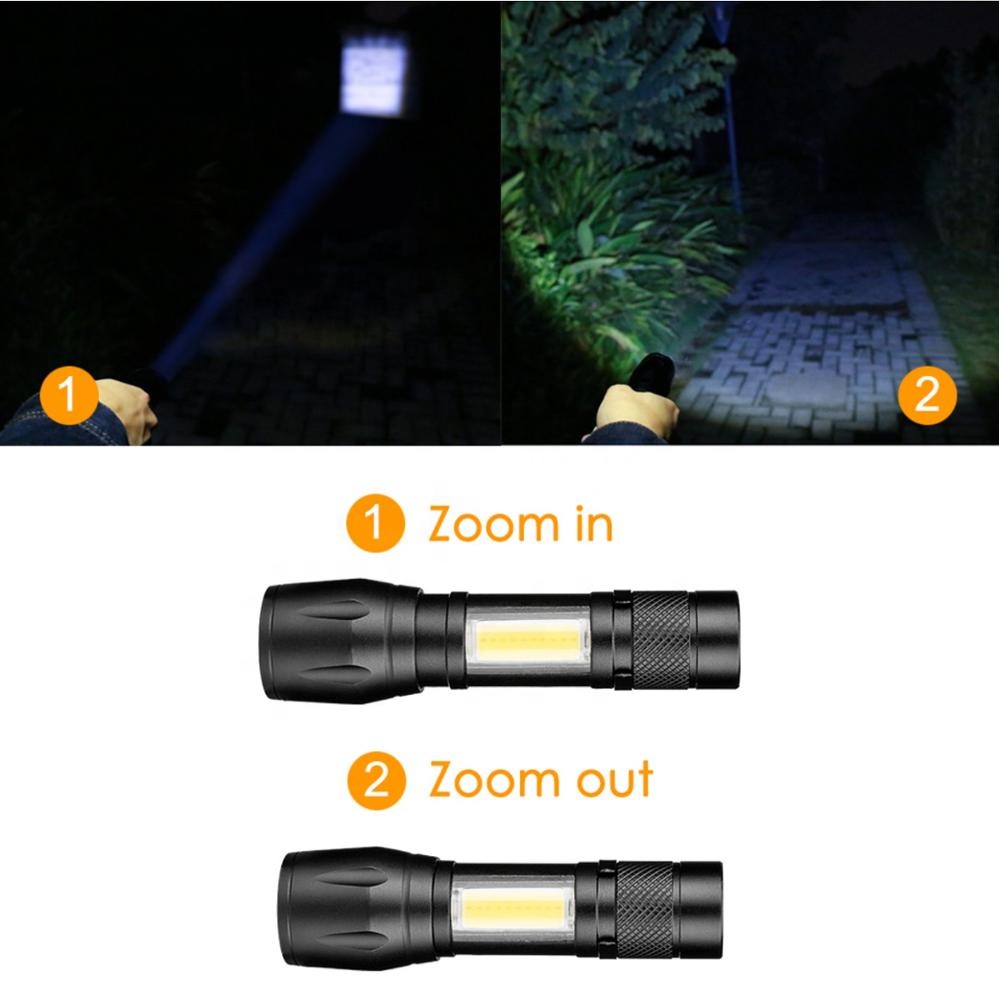 Multi Functional Usb Rechargeable LED Mini Flashlight - ips. 