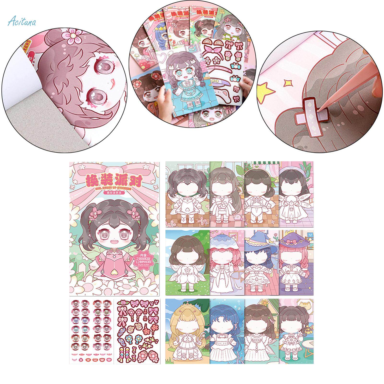Make A Face Sticker Book DIY Activities Stickers, Funny Wrapping Creativity Make Your Own Stickers. 