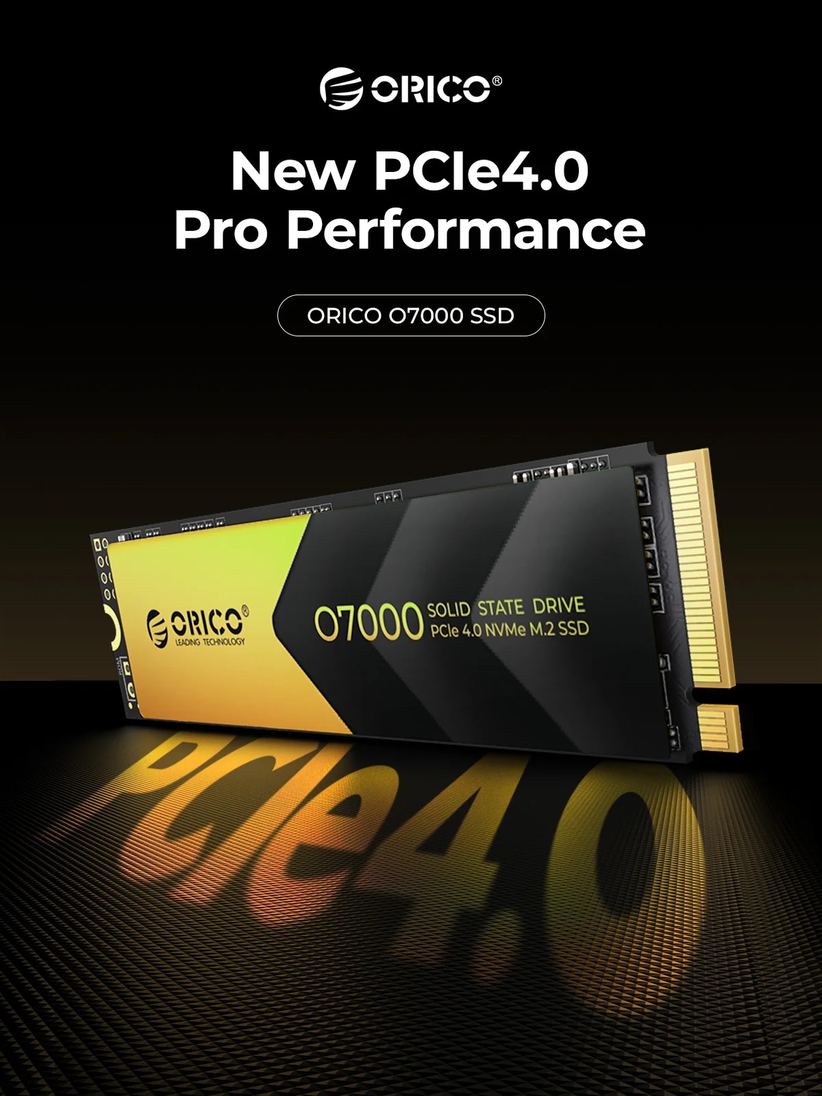 ORICO O7000 New PCIe4.0 M.2 NVMe SSD Internal Solid State Drive M.2 M Key 2280mm SSD w/ Cooling Vest Design for Content Creators. 