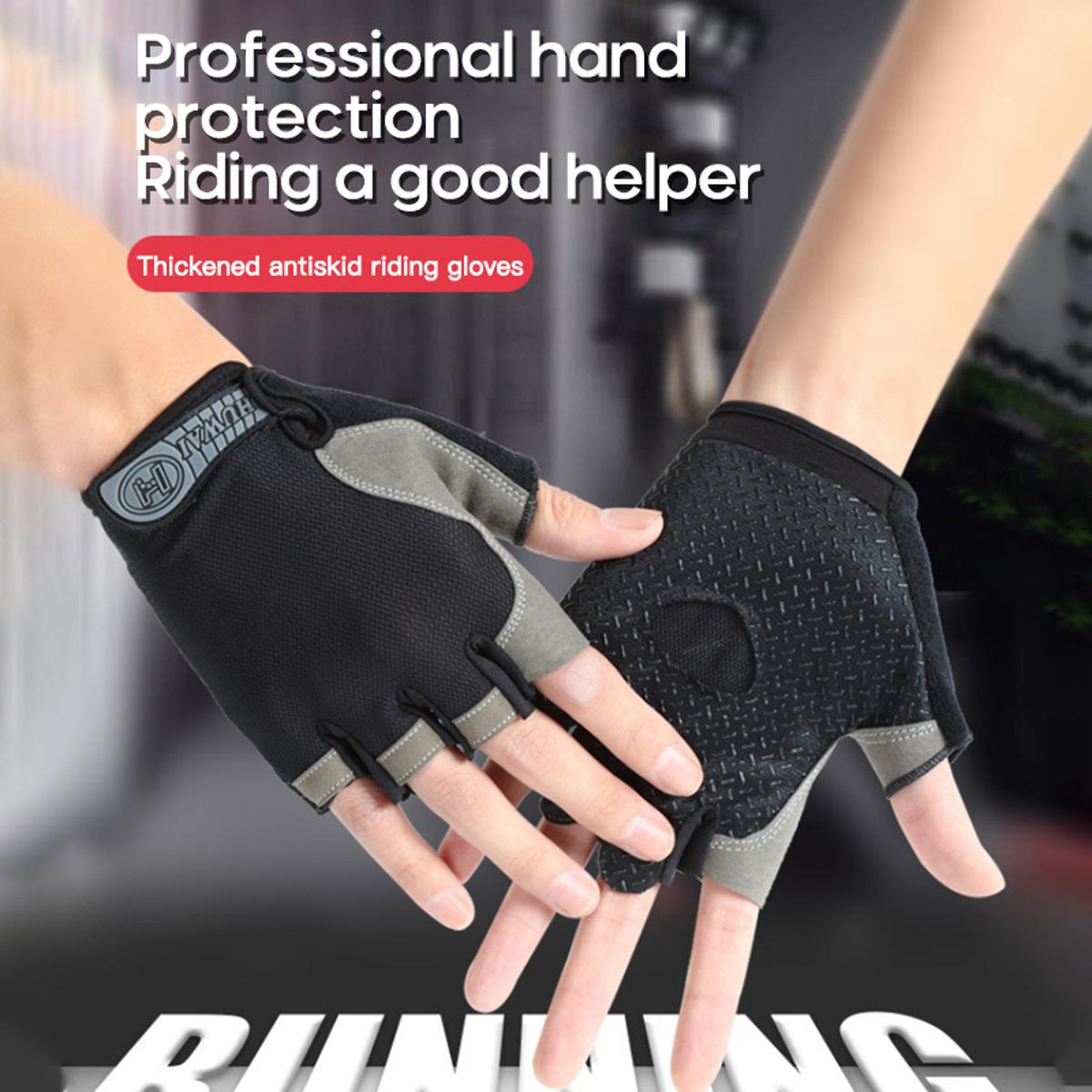 New Cycling Anti-slip Anti-sweat Men Women Half Finger Gloves Breathable Anti-shock Sports Gloves Bike Bicycle Glove