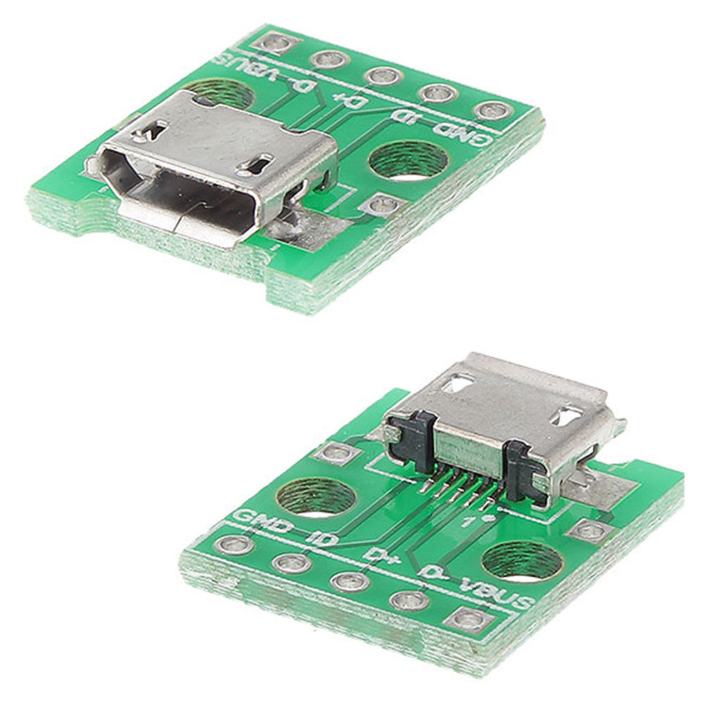 Micro USB 5 Pin Micro USB Breakout Board Micro USB B Type Socket For Charging Discharging Electronics Project DIY. 