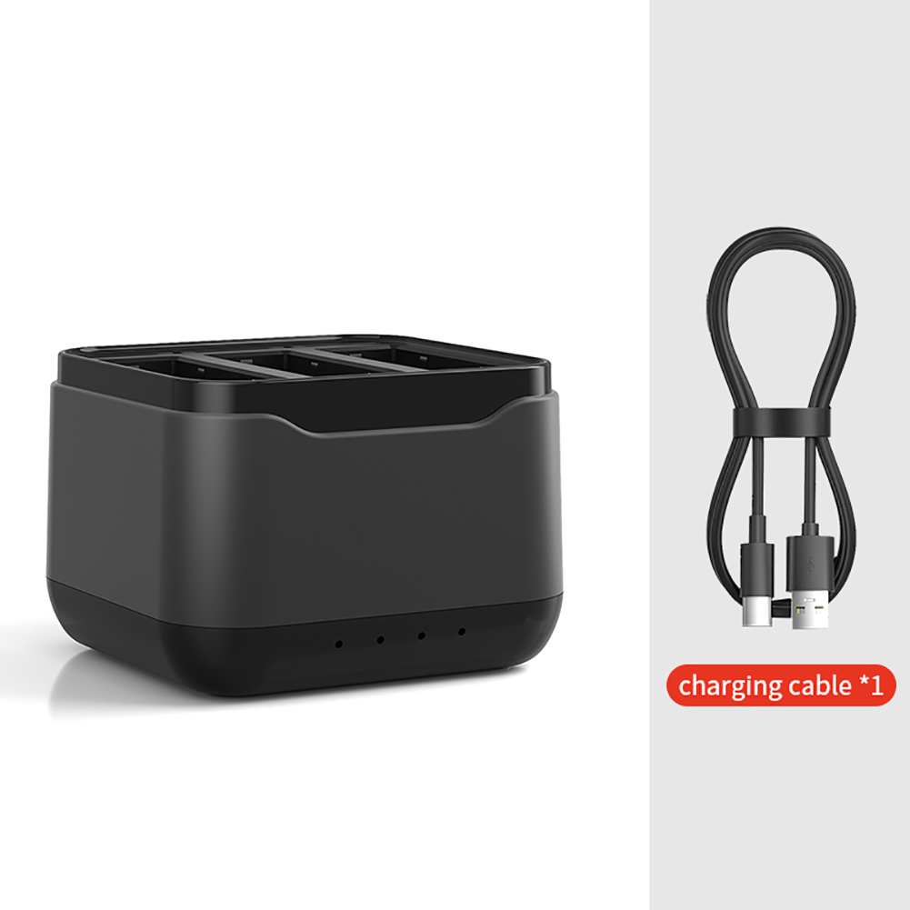 Battery Charging Hub Charging 3 Batteries Action Camera Accessories With Charging Indicator Light Charging Station Compatible For DJI OSMO Action 4/3 Cameras. 