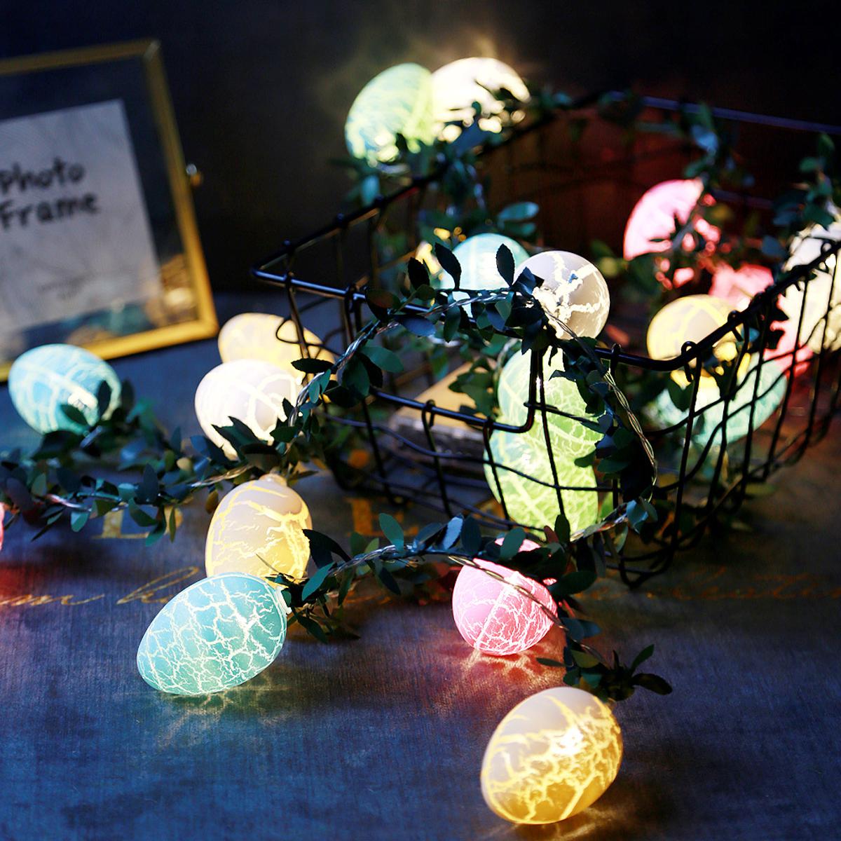 Easter decoration simulation rattan Easter egg string lights holiday party indoor box led lights Simple Fidelity design. 