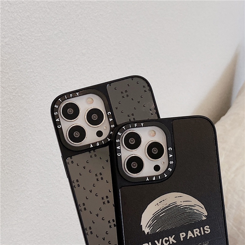 CASETiFY BLVCK Skull snake Melancholy Mirror Case iPhone 13 Pro MAX 12 11 Pro MAX XR X XS MAX 6/7/8 Plus SE2020 13 12 Mini TPU Shockproof Phone Cover Back Cute Fashion INS Style Casing. 