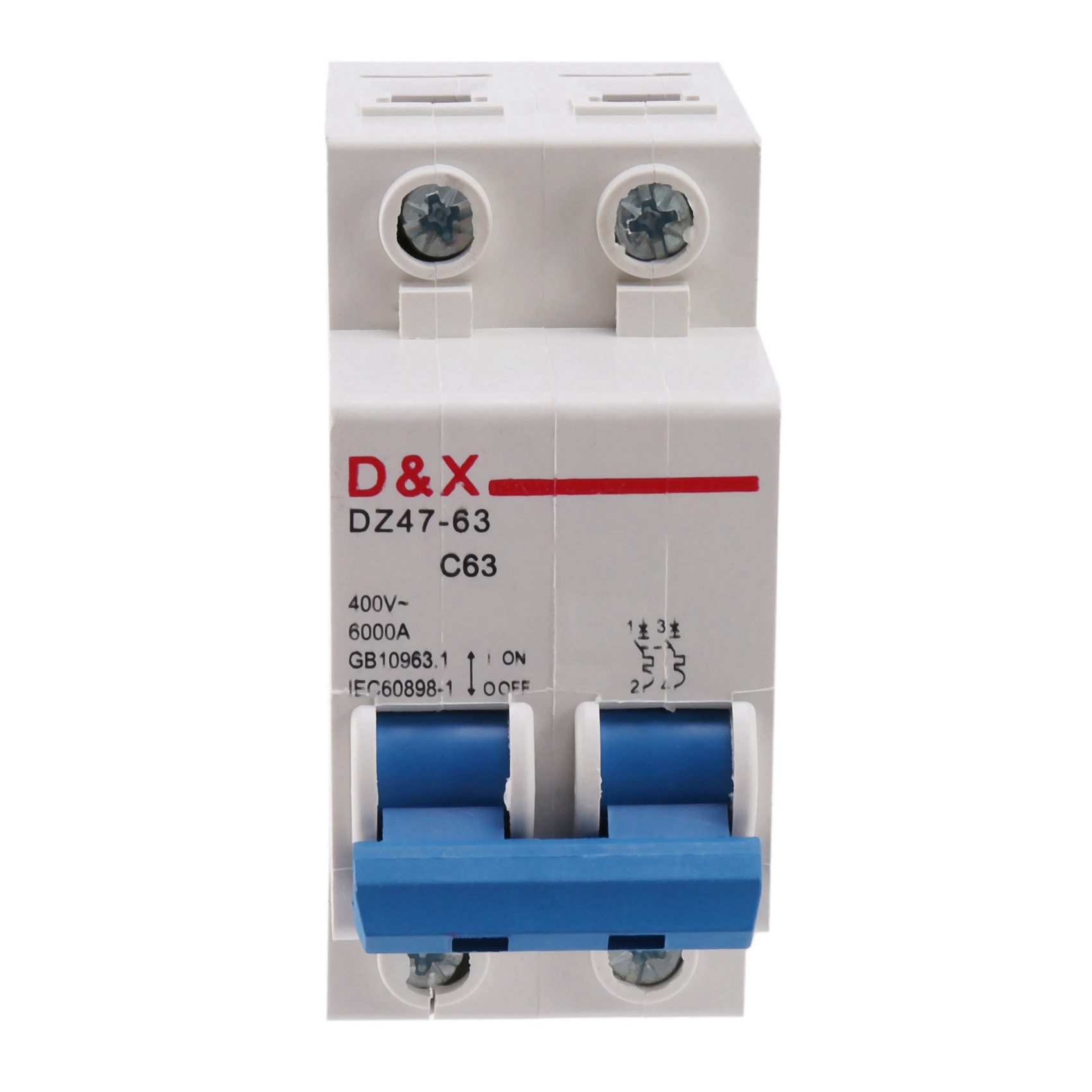 2p air switch-5 x circuit breaker switch-White & blue. 