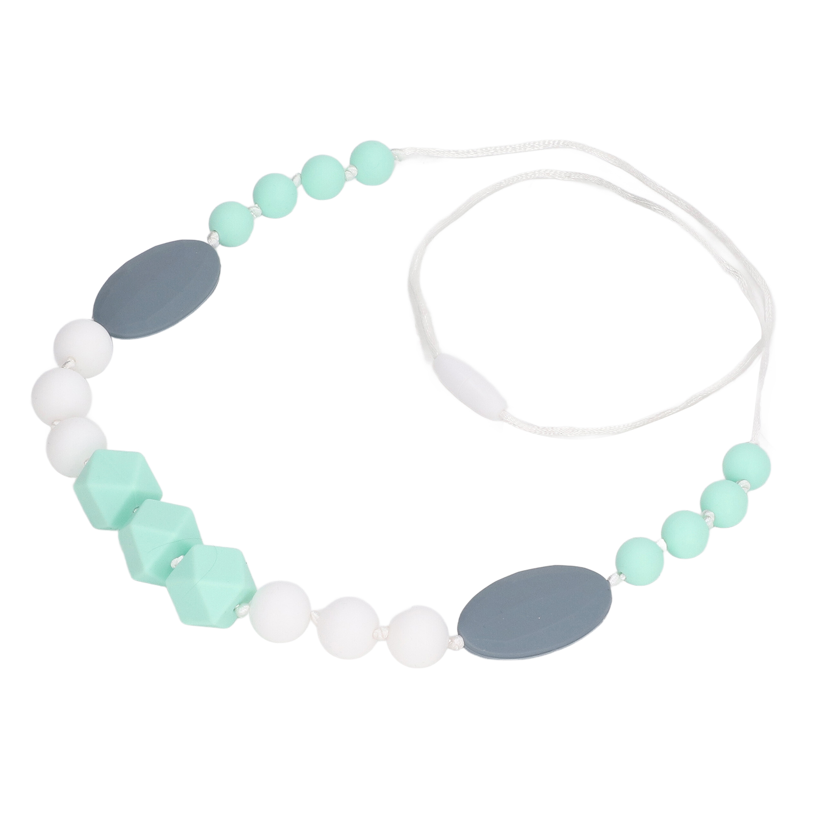 Baby Teething Necklace, Chewable Baby Teething Necklace Silicone Beads Vivid Reduce Pain Odorless Heating Easy To Clean with Detachable Clasps for Home. 