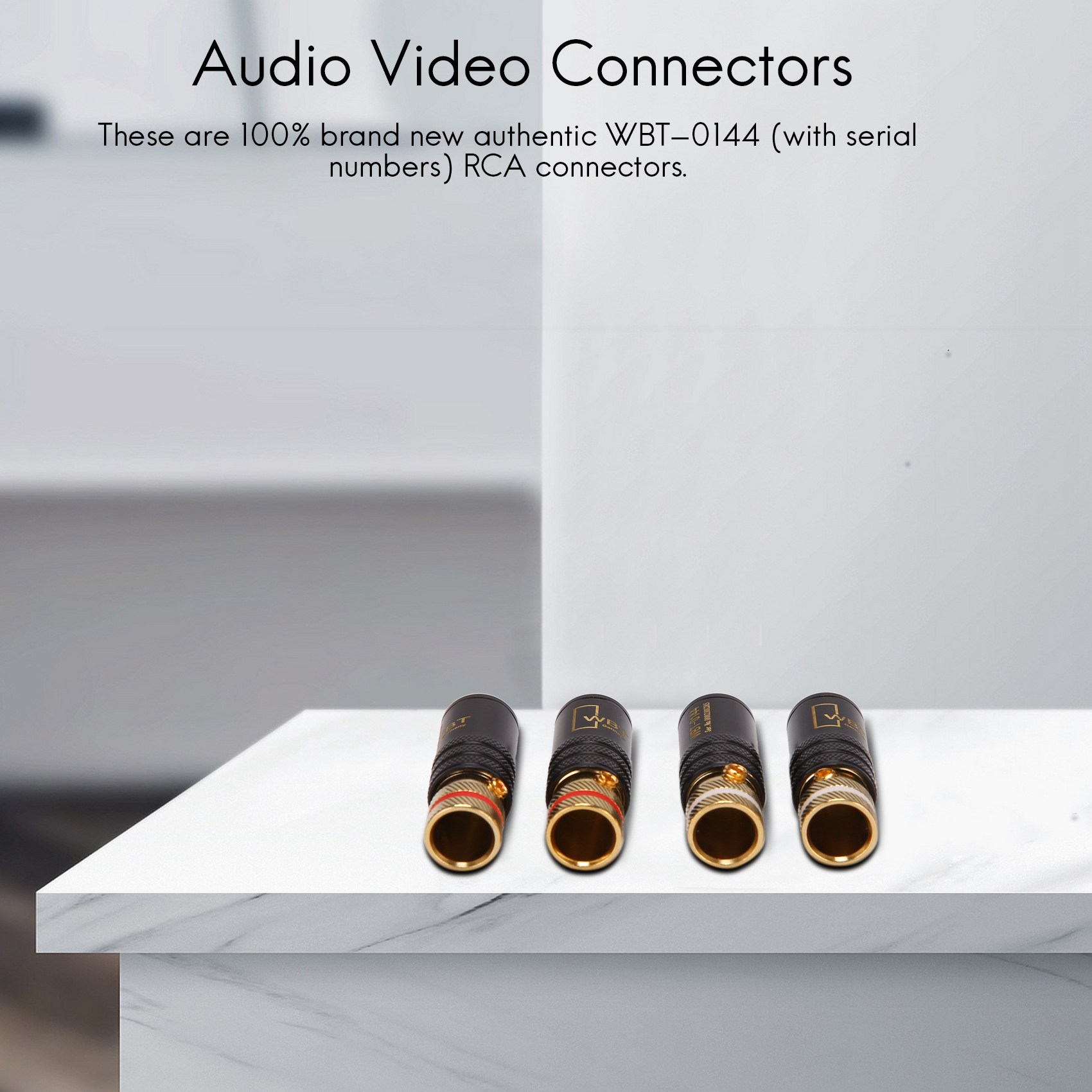 4Pcs Rca Locking Plugs Audio Video Connectors