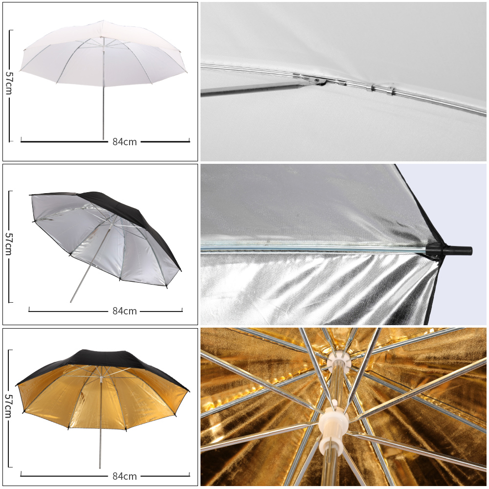 Photography Photo Studio Softbox Lighting Kit With 2.6x3M Background Frame 3pcs Backdrops Tripod Stand Reflector Board 4Umbrella. 