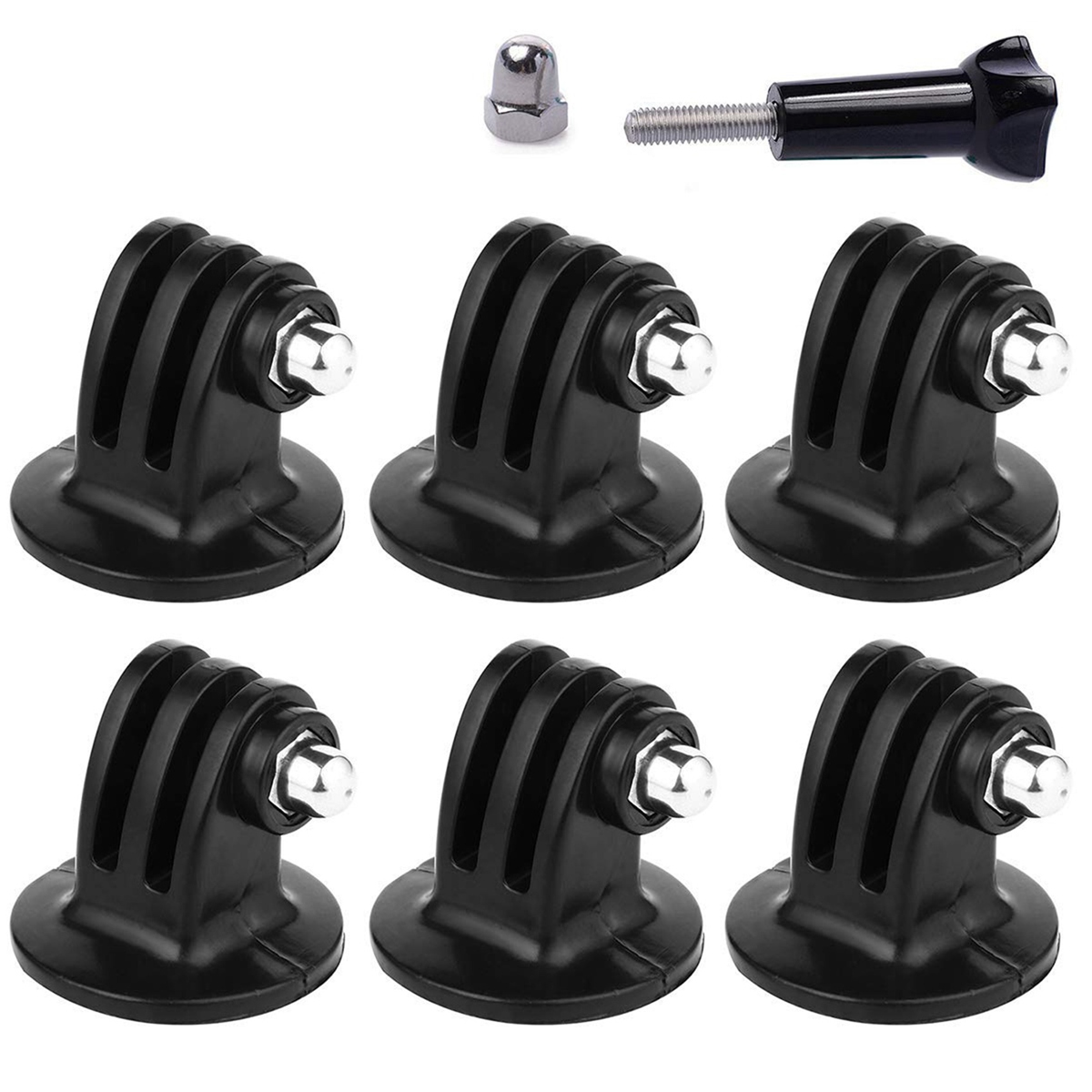1x Mini Ball Head 1/4 inch Mount with Flash Shoe for DSLR SLR & 7x Tripod Mount Adapter for Hero 6, 5, 4. 