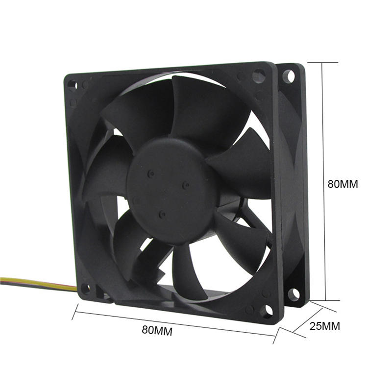 NAMUNY 2X 24V 80mm 8cm Cooling Fan 80X80X25 mm 8025 PC Computer Case Fan DIY Router GPU CPU Cooling Fan. 