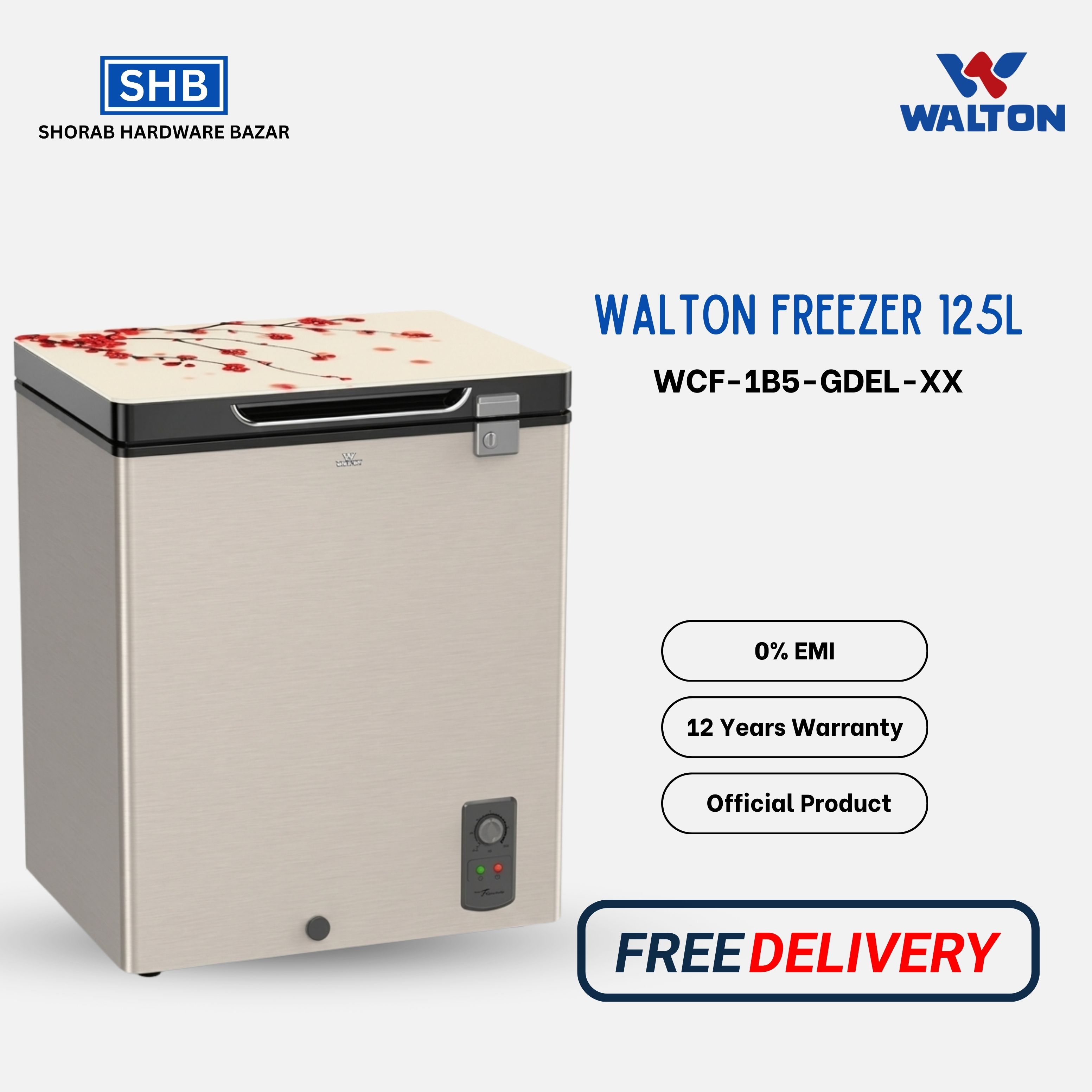 Walton Freezer 125 L WCF-1B5-GDEL-XX with Free Delivery | Daraz.com.bd