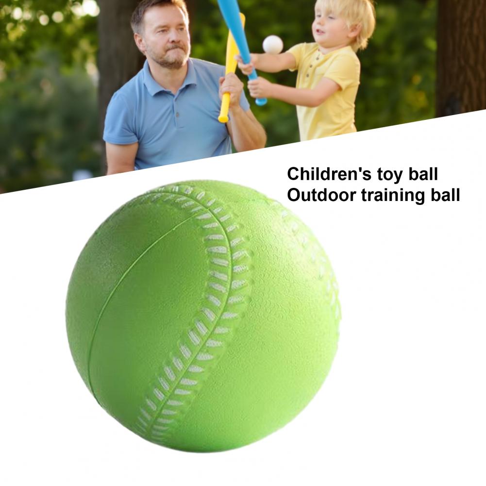 Small Softball Anti-stress Solid Color Simulated Outdoor Foam Baseball No Deformation Simulation Softball for Workout. 