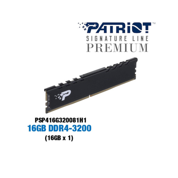 Patriot Signature Line Premium 16GB 3200MHz DDR4 Desktop RAM #PSP416G32002H1. 