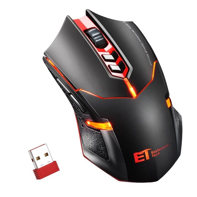 Victsing 2.4Ghz Wireless Gaming Mouse Optical Game Mouse 2400 DPI Breathing Backlit Silent Ergonomic 7 Buttons For PC Computer