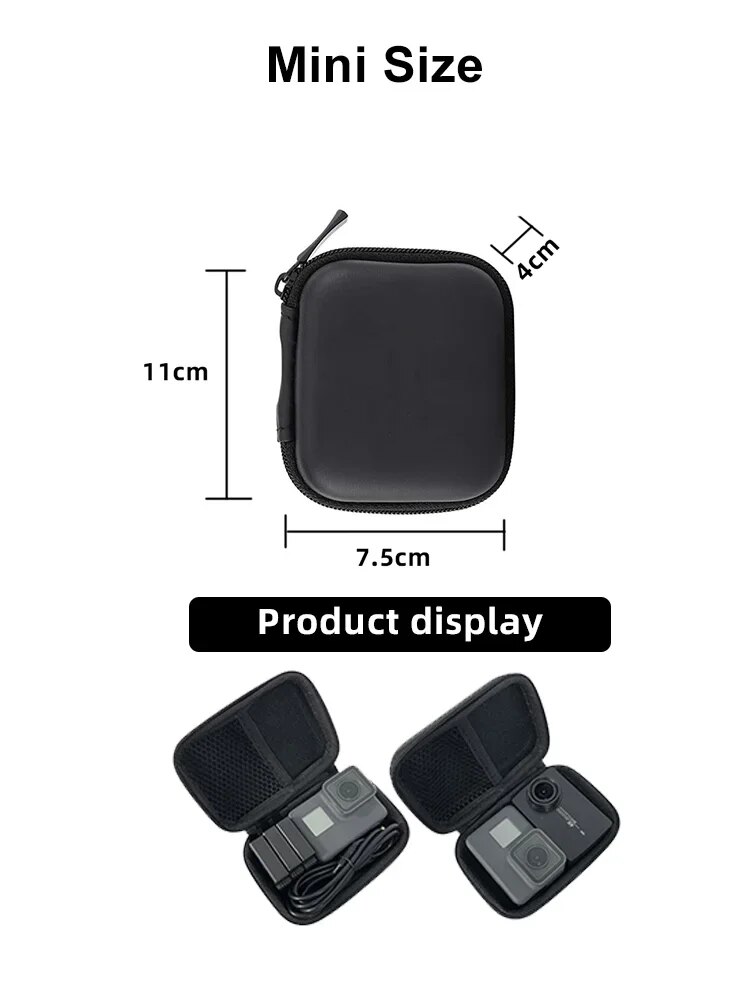 Storage Bag Shockproof Safe box Portable Carrying Case for GoPro Hero 12 11 10 9 8 7 5 SJCAM AKASO DJI Action Camera Accessories. 
