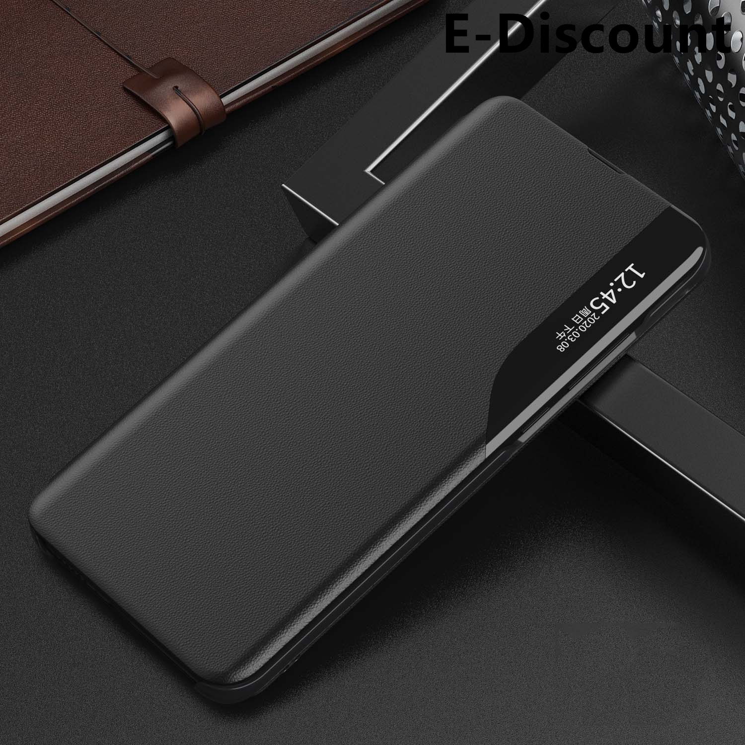 For Samsung Galaxy M53 5G Back Cover Clear Window View Smart Transparent PU Leather Stand Holder Phone case For Samsung M53 5G Flip Back Case. 