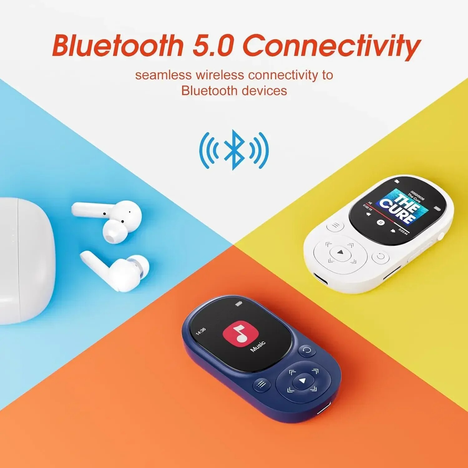 MP3 Player / MP4 Player MP3 Music Player with 32GB Memory Slim Classic Digital LCD 1.44inch Screen Type-c Port with FM Radio. 