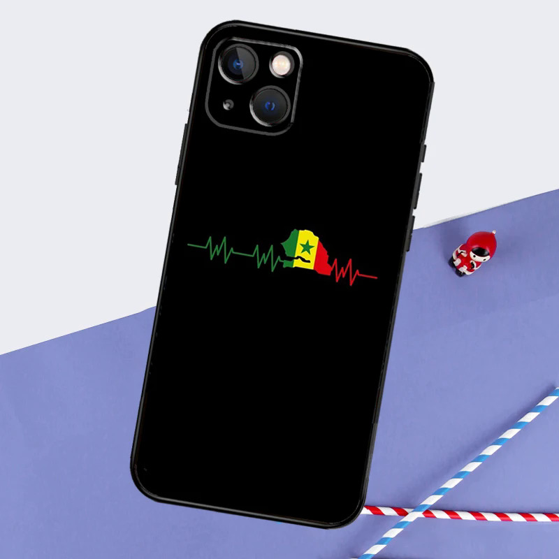 【Healer DingD】 Senegal Flag Soft Case For iPhone 15 14 13 12 11 Pro Max XS X XR SE2 7 8 Plus 13 12 Mini Protection Cover. 