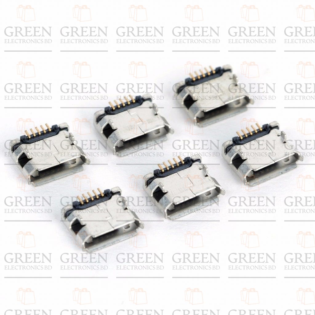 10Pcs- Micro USB Female Connector USB DIP 5 Pin Type B Socket Adapter Solder Port Soldering Repair Parts Panel Mount For Mobile Phone Charger. 