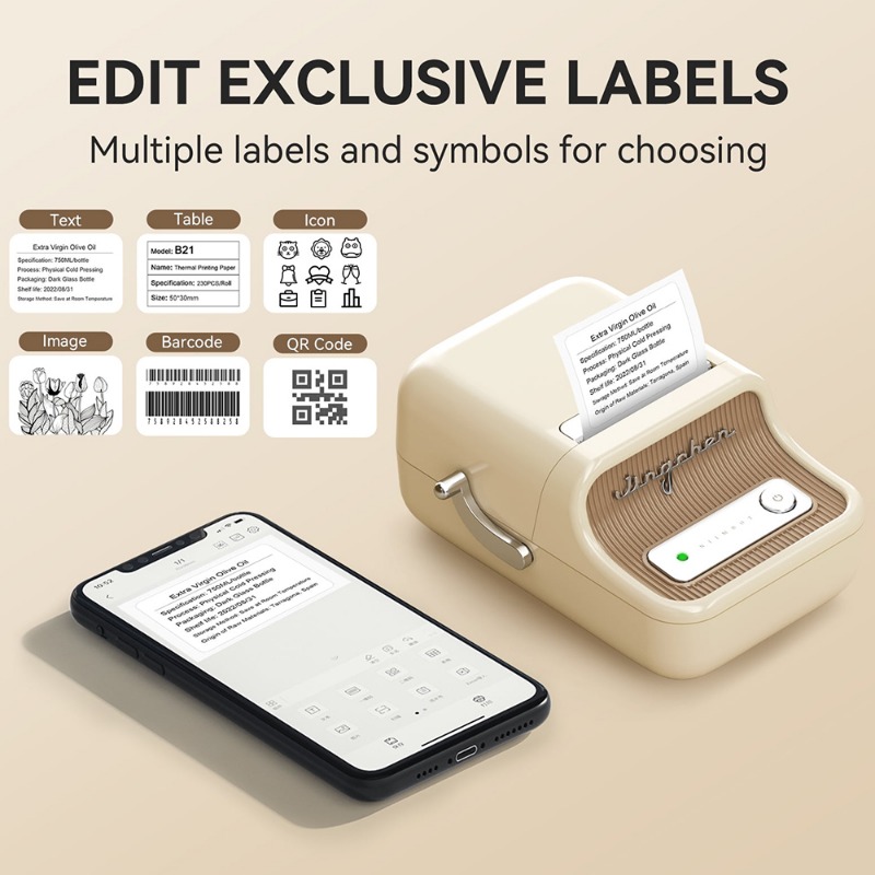 Niimbot Mini Portable Thermal Printer Self-adhesive Label Printer For Stickers Niimbot B21 B1 Label Maker Printer Without Ink. 
