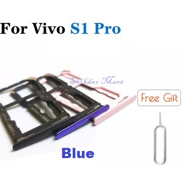 Sim Tray Holder For VIVO S1Pro / S1 PRO Sim Adapter SIM Tray with Micro SD Card Holder Slot Tray Adapter Replacement Part. 