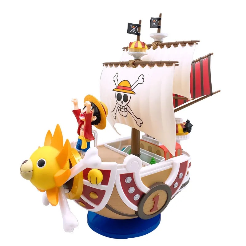 One Piece Ship Figure Luffy Model Toy Peripheral Super Cute Mini Boat Assembled Model One Piece Ship Blind Box Kid Birthday Gift. 