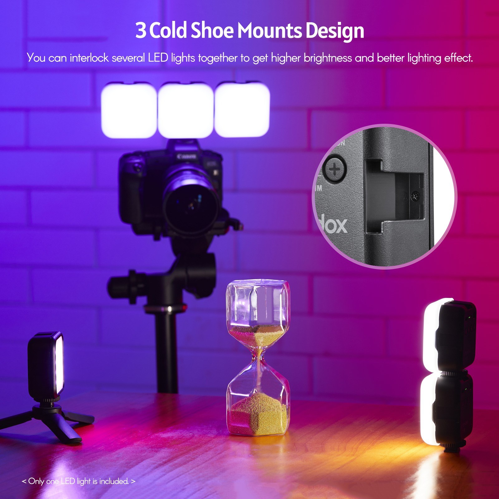 Godox LITEMONS LED6Bi Bi-color Temperature LED Video Light - black. 