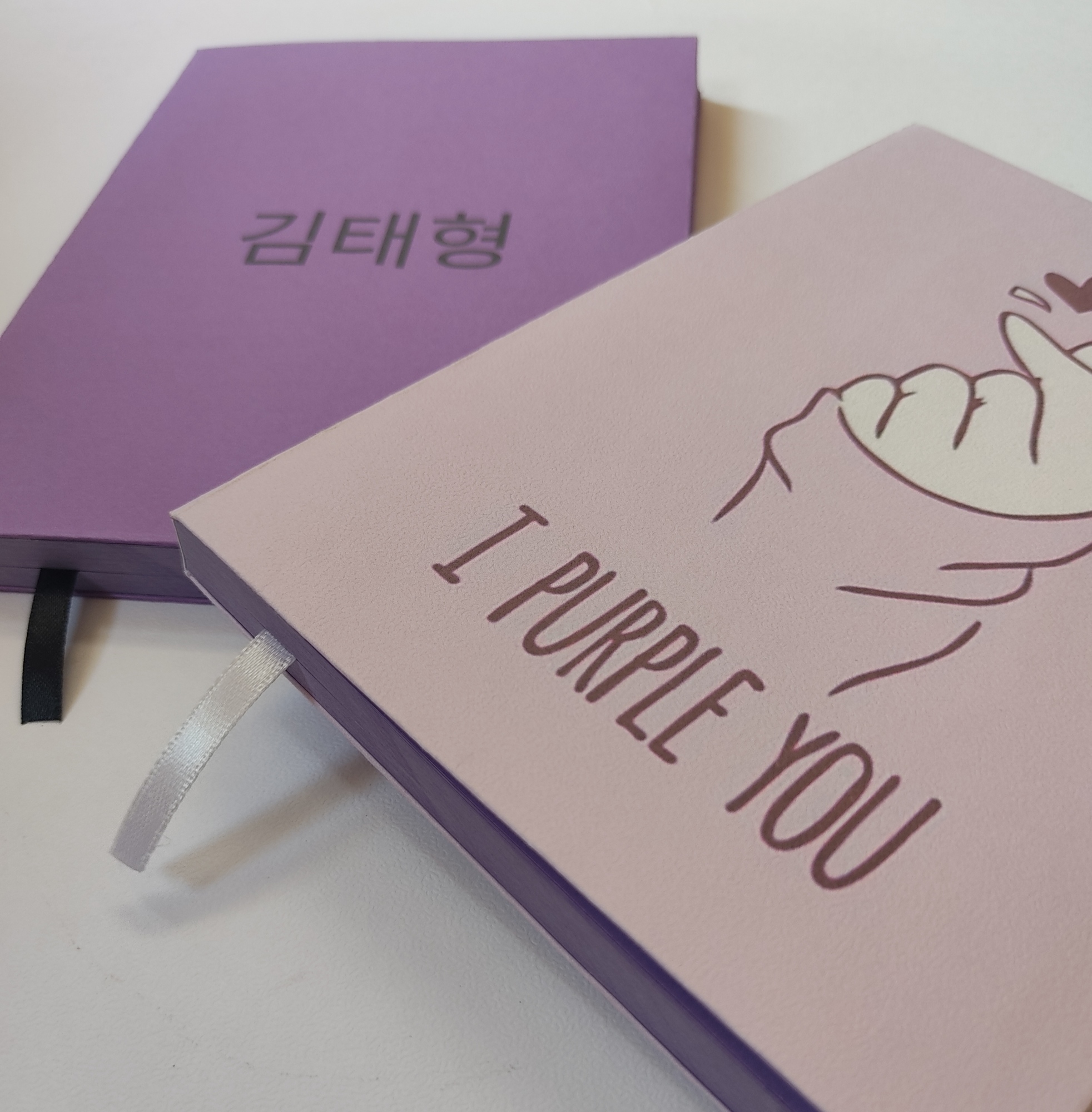 BTS PURPLE PAPER 100 SHEET - Notebook Combo 2 pc (7.5"/5.5" size). 