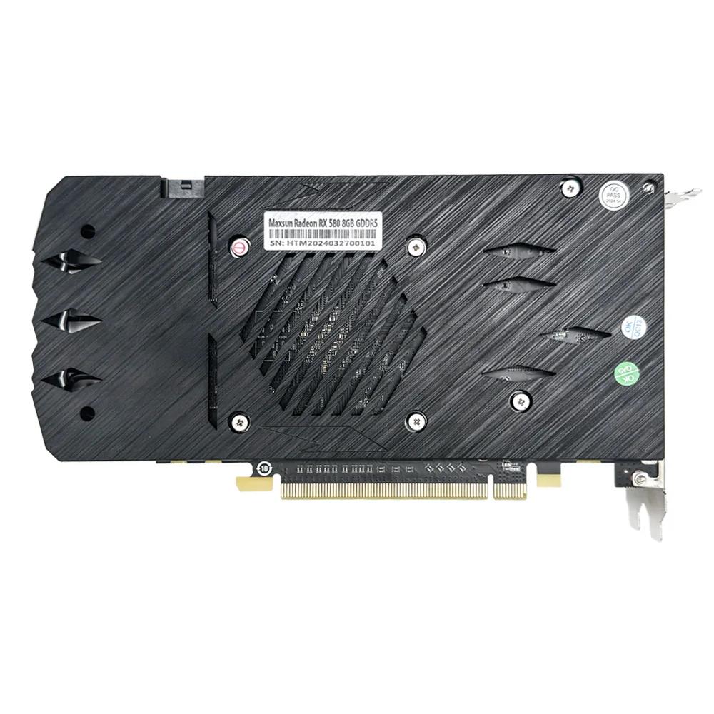 MAXSUN AMD RX 580 8GB 2048SP 8Pin Placa De Video Gaming Graphics Card GDDR5 256Bit Radeon GPU desktop computer components. 