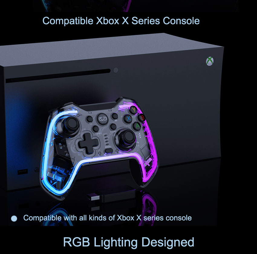 2.4G Wireless Gamepad For Xbox One Six Axis Vibration with Turbo Game Controller with Receiver for PC/Xbox One Series X/S. 