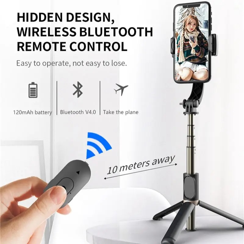 FANGTUOSI Mobile Video stabilizer Bluetooth selfie stick tripod Gimbal Stabilizer For Smartphone Live vertical bracket. 