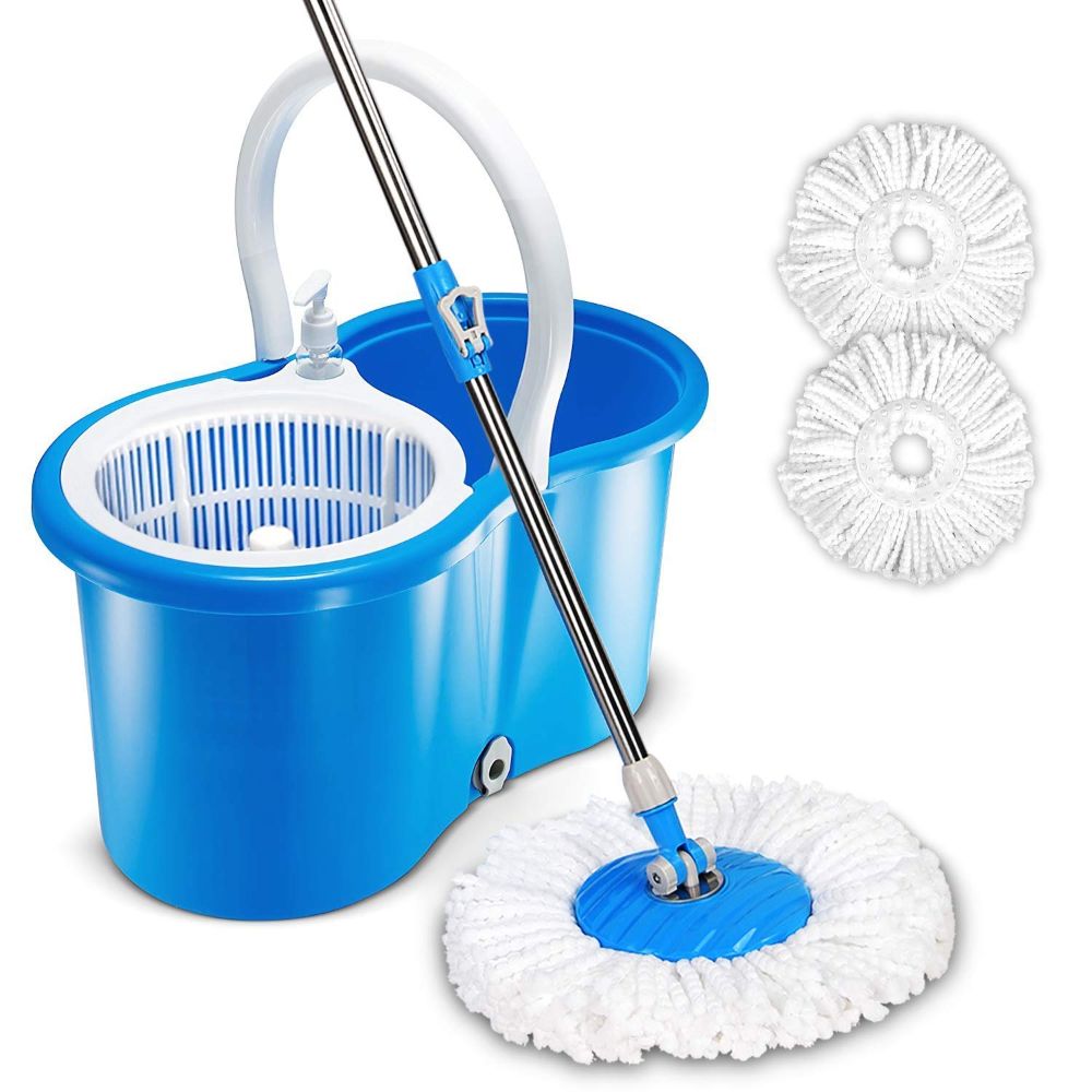 Easy Mop Magic Spin Mop 360° Rotating Pole & Bucket. 