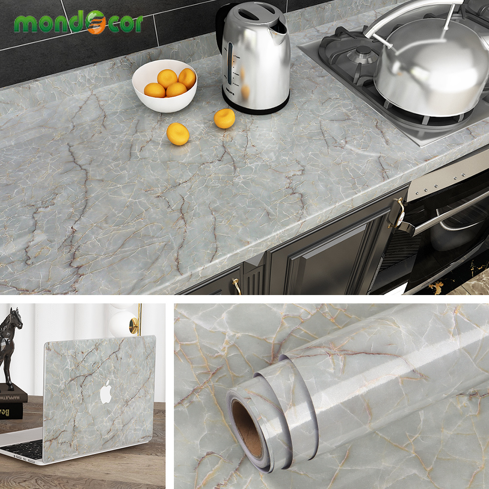 48" x 24" Green Marble Contact Paper for Countertops Waterproof Marble Wallpaper Peel and Stick Countertops Self Adhesve Contact Paper for Cabinets Removable Counter Top Stick Paper Roll ( 8 square Feet ). 