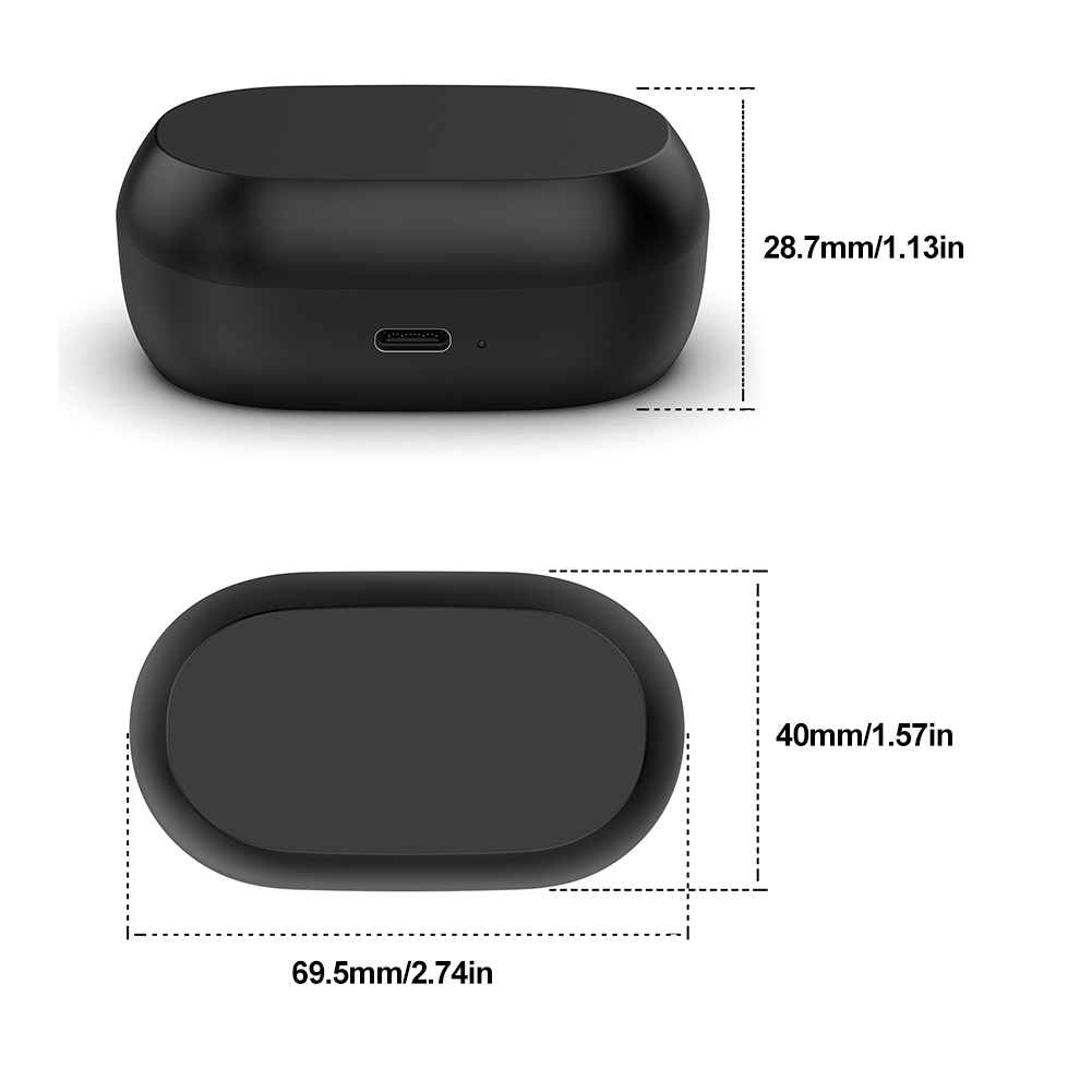 Bezprzewodowy etui z funkcją ładowania 600mah bezprzewodowy Port obudowa z ładowarką typu C wymienna ładowarka obudowa z ładowarką stacji dokującej dla Jabra Elite 7 Pro. 