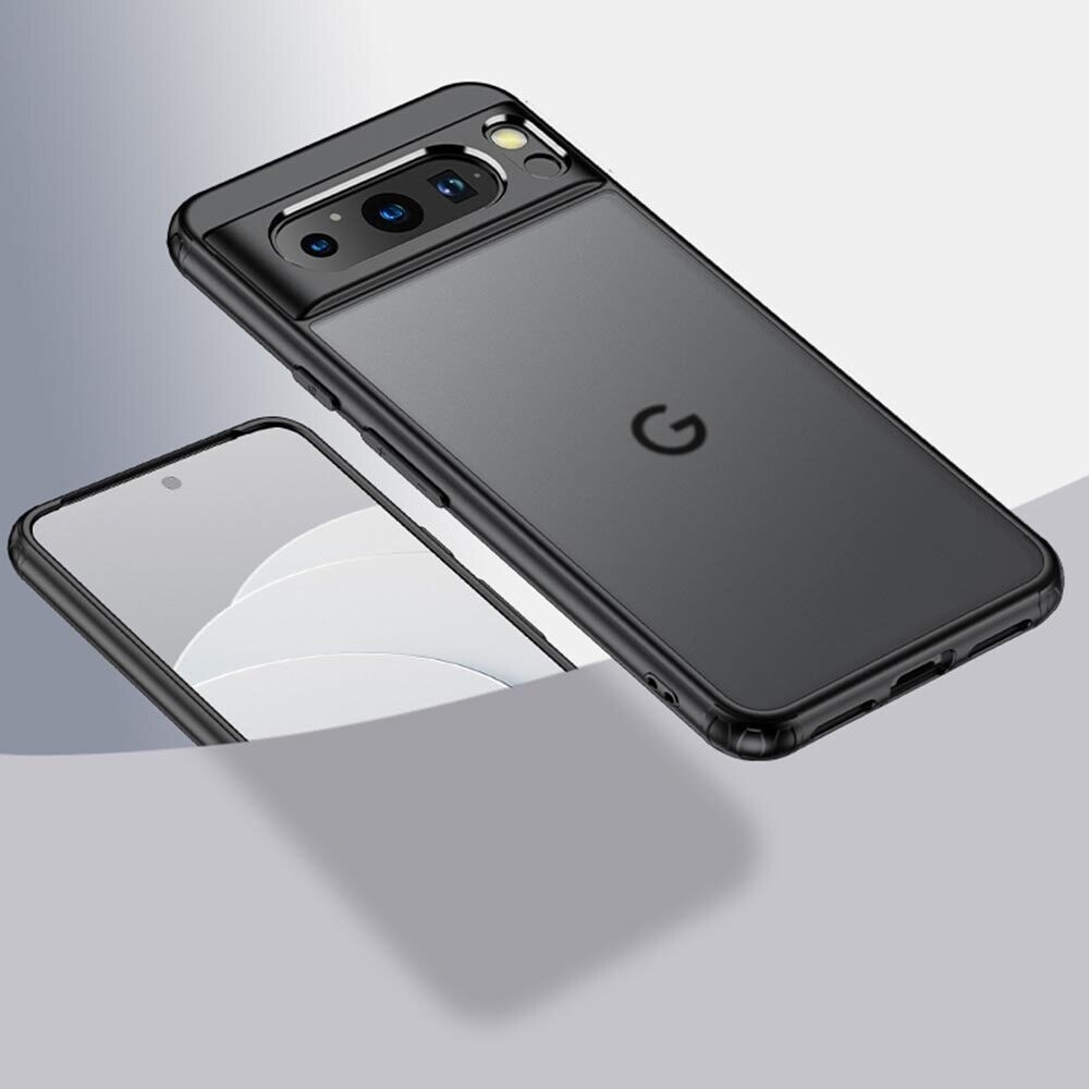 lthmy for Google Pixel 8 Pro Shockproof Hard Case Full Protection Back Cover Matte Transparent anti-yellow Casing