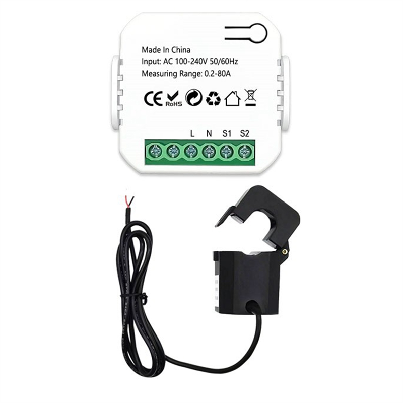 Tuya Smart Life ZigBee Meter 80A with Current Clamp KWh Monitor 240V