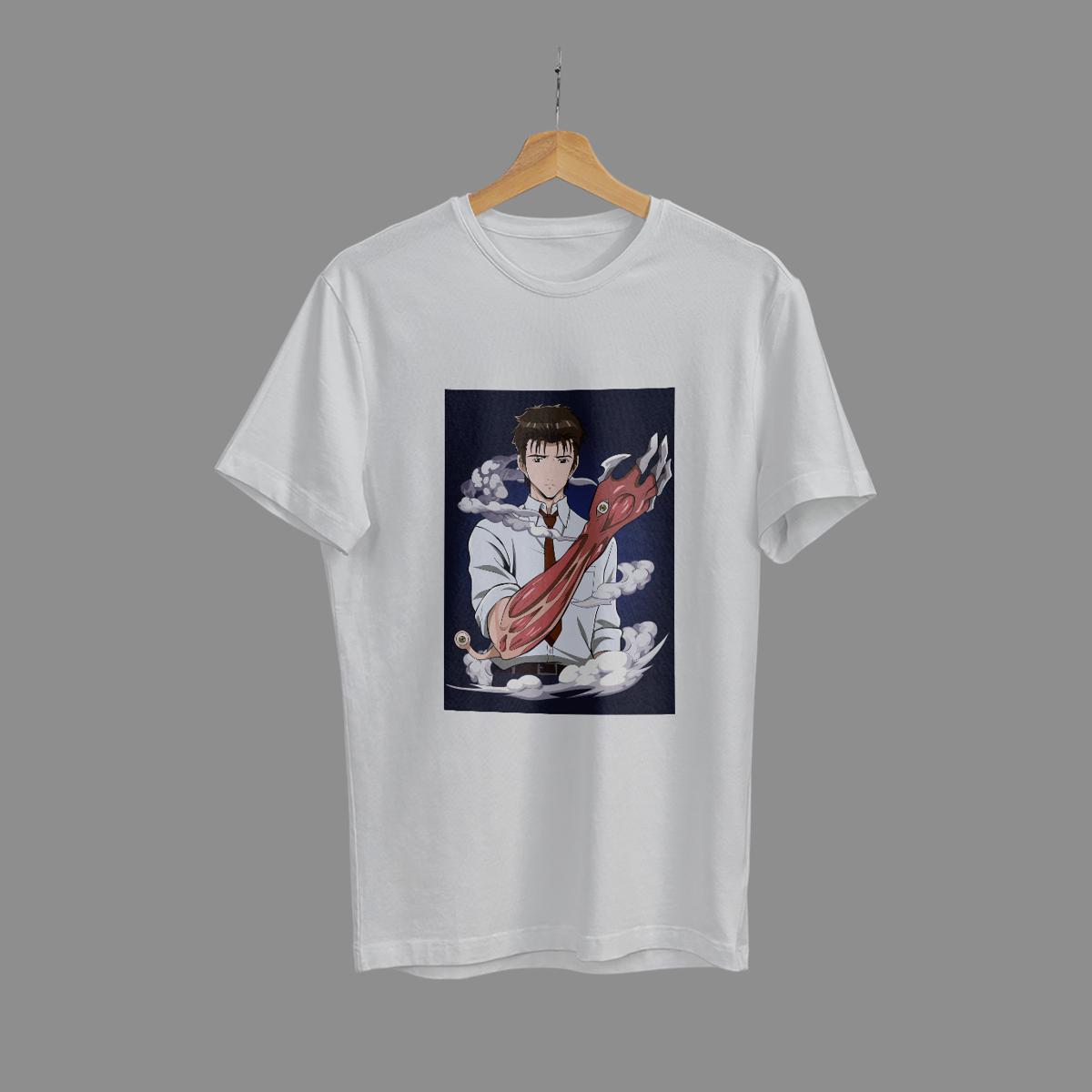 Ensemble Yourself - Easily Usable - Parasyte: The Maxim Anime White Poly Cotton T-Shirt - T Shirt - Easy To maintain - Designed - Urban Vibes