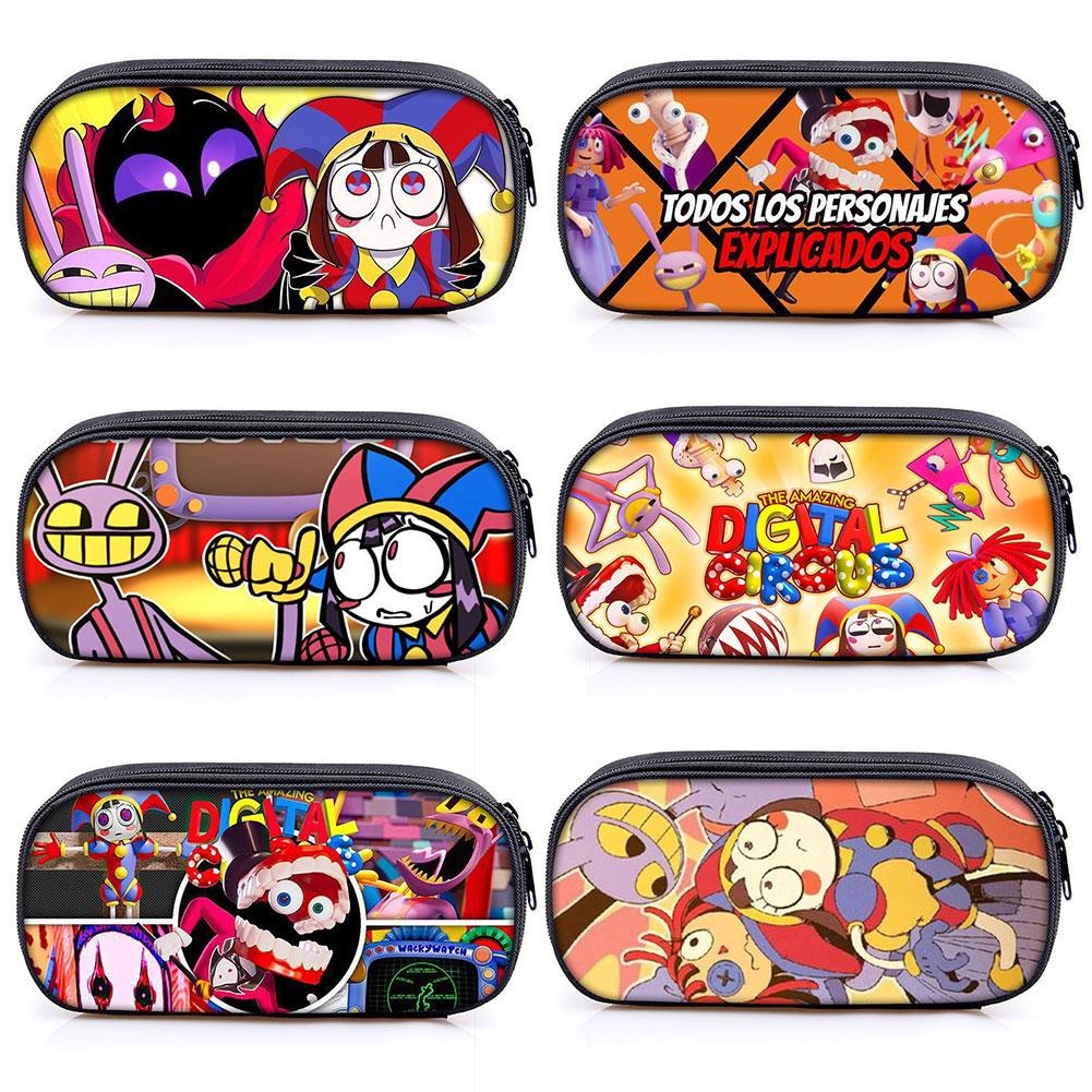 New F Cute The Amazing Digital Circu Jax Pomni Pencil Cae chool Pencil Box Make Up Bag chool upplie tationery Pencil Bag. 