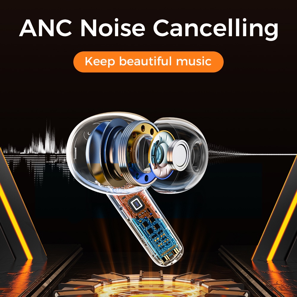 Joyroom MG-CA1 ANC Active Noise Cancelling Bluetooth Earphones TWS Wireless  Earphones Touch Control Bluetooth Earbuds