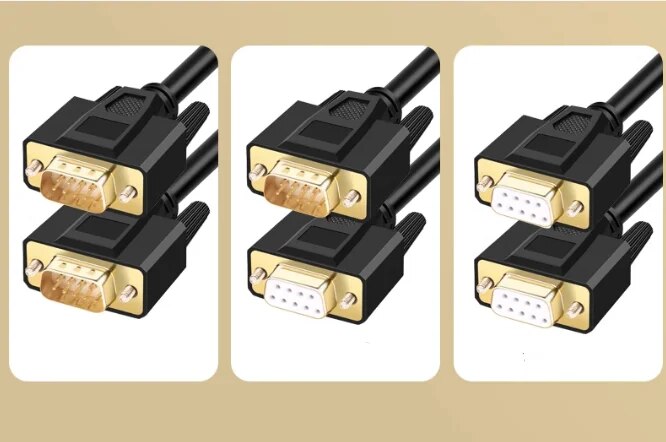 DB9 Serial Cable RS232 COM Data Cable DB9 Female to Female Male Direct Connection And Cross Cable. 