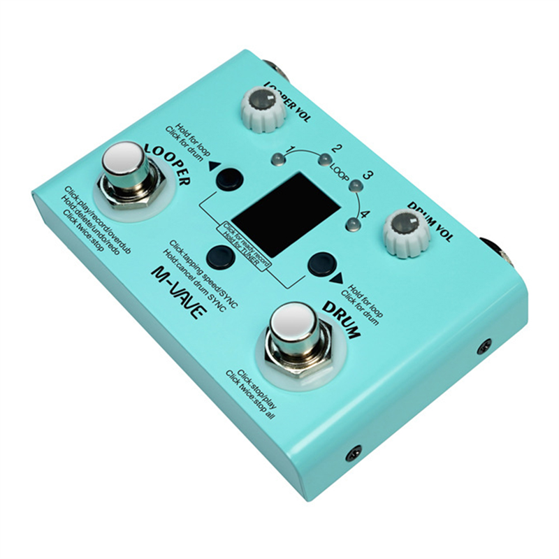 Guitar Effect Pedal Drum Looper Mini 2-In-1 Machine LOST TEMPO Effector Double Foot Switch Looper Pedal Easy to Use. 