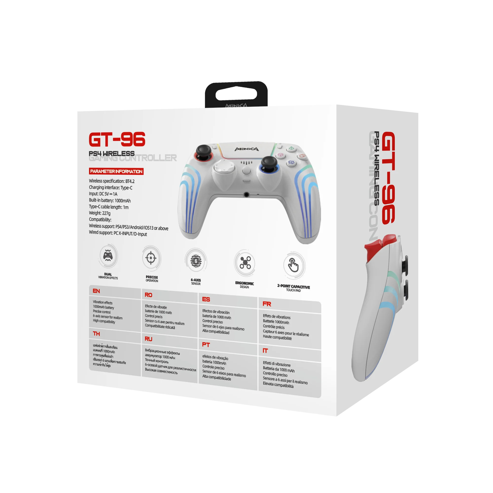 Monka Contra GT-96 Wireless PS4 Gaming Controller. 