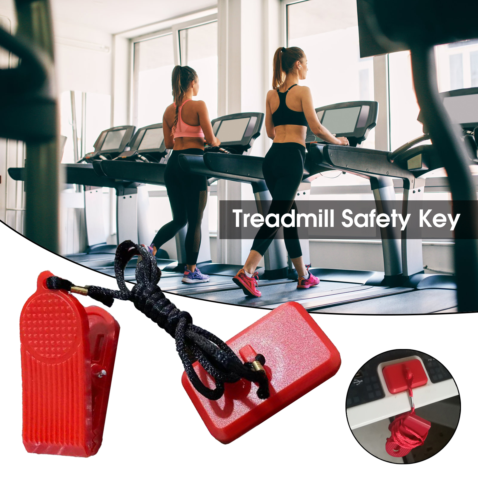 Treadmill Safety Key Wear-resistant Wide Application Treadmill Safety Key. 